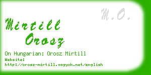 mirtill orosz business card